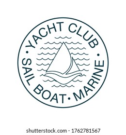 Round Logo Yacht Club Vector Image Stock Vector (Royalty Free ...