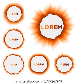 Colección de logotipos redondos. Fondos artificiales circulares. Ilustración vectorial atractiva.