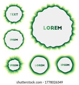 Round logos collection. Astonishing circular backgrounds. Appealing vector illustration.