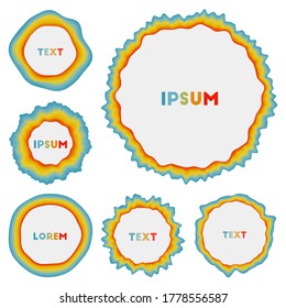 Round logos collection. Attractive circular backgrounds. Stylish vector illustration.