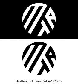 Round logotype with 3 letters design for your company