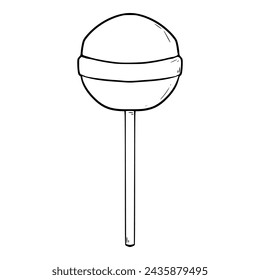 Runde Lutscher Illustration Umrissvektor	