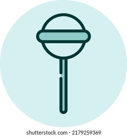 Round lolipop, illustration, vector on a white background.