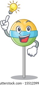 round lollipop isolated with have an idea the cartoon