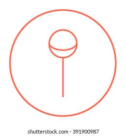 Round lollipop line icon.