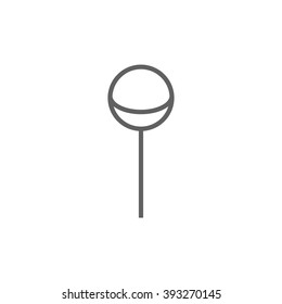 Round lollipop line icon.