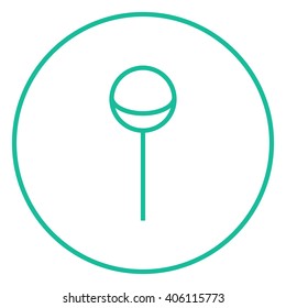 Round lollipop line icon.