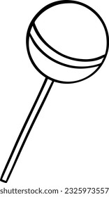 runde Lollipop, süße Lollipop-Doodle-Lineareinfärbung