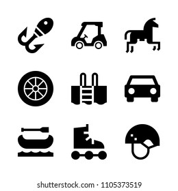 round, love, society and equine icons in Sport vector set. Graphics for web and design