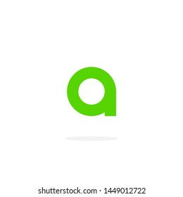 Round Lowercase Vector Logo Letter A. A Sans Serif Lowercase Letter Design Vector