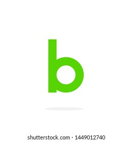 Round Lowercase Vector Logo Letter B. B Sans Serif Lowercase Letter Design Vector