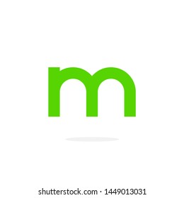 Round Lowercase Vector Logo Letter M. M Sans Serif Lowercase Letter Design Vector
