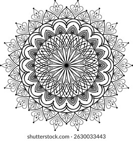 round luxury mandala design vector