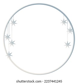 Round Magic Frame Border Vintage Romantic Element Icon for Design Greeting Card