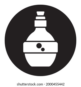 Round magic mana potion bottle icon for apps or websites