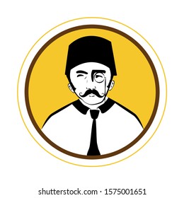 round man logo on white background