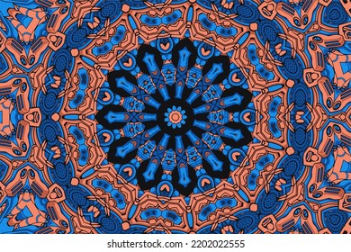Ilustración de fondo decorativa de Mandala redonda