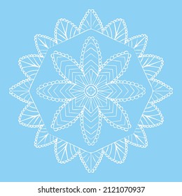 Round Mandala Decorative Element für Design Yoga und Meditation Konzept
