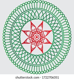 It is a round mandala design.