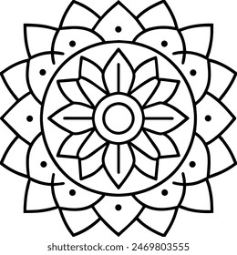 diseño de mandala redondo, RECURSO GRÁFICO