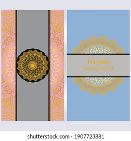 Round mandala on background. Vector boho mandala