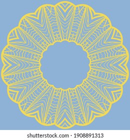 Round mandala on background. Vector boho mandala