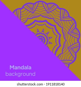 Mandala redonda sobre el fondo. Vector boho mandala