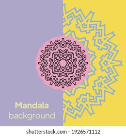 Round mandala on background. Vector boho mandala