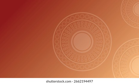 Round mandala on colorful gradient background. Translucent mesh pattern in the form of a mandala. Mandala with floral patterns.  gradient background with beautiful rounded mandala