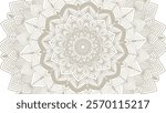 Round mandala on colorfull gradient background. Translucent mesh pattern in the form of a mandala. Mandala with floral patterns. Pastel Yoga template. Gradient background with round mandala.