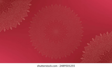 Round mandala on colorfull gradient background. Translucent mesh pattern in the form of a mandala. Mandala with floral patterns. Pastel Yoga template. Gradient background with round mandala.
