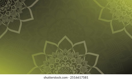 Round mandala on colorfull gradient background. Translucent mesh pattern in the form of a mandala. Mandala with floral patterns. Pastel Yoga template. Gradient background with round mandala.V