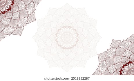 Mandala redondo sobre fondo degradado colorido. Patrón de malla translúcida en forma de mandala. Mandala con estampados florales. Plantilla de Yoga Pastel. Fondo degradado con mandala redonda.V