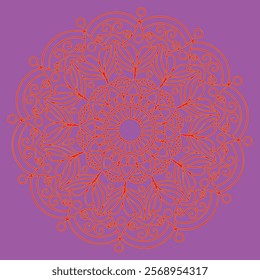 Round mandala on colorfull gradient background.mandala design use for background