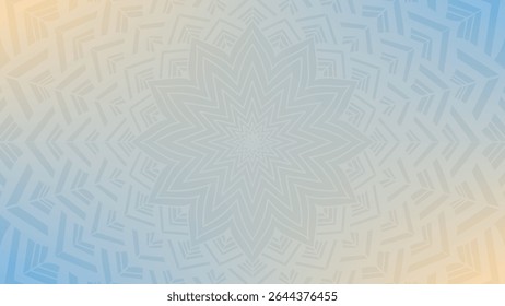 Round mandala on colorfull gradient background. Translucent mesh pattern in the form of a mandala. Mandala with floral patterns. Pastel Yoga template. Gradient background with round mandala.Vishal 