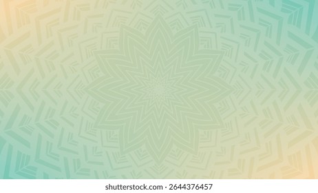 Round mandala on colorfull gradient background. Translucent mesh pattern in the form of a mandala. Mandala with floral patterns. Pastel Yoga template. Gradient background with round mandala.Vishal 