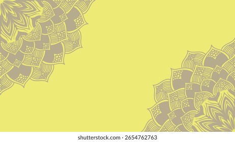 Round mandala on colorfull gradient background. Translucent mesh pattern in the form of a mandala. Mandala with floral patterns. Pastel Yoga template. Gradient background with round mandala.Vishal