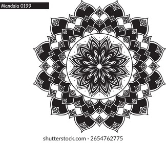 Mandala redonda sobre fundo de gradiente colorido. Padrão de malha translúcido na forma de uma mandala. Mandala com padrões florais. Modelo Pastel Yoga. Fundo de gradiente com mandala.Vishal redondo