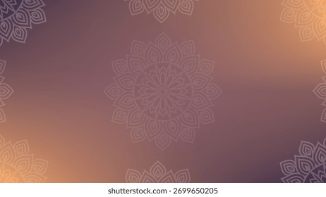 Runde Mandala auf buntem Farbverlauf-Hintergrund. Durchsichtiges Maschenmuster in Form eines Mandalas. Mandala mit floralen Mustern. Pastel Yoga Vorlage. Farbverlauf-Hintergrund mit rundem Mandala.