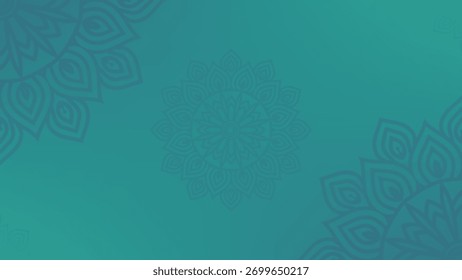 Round mandala on colorfull gradient background. Translucent mesh pattern in the form of a mandala. Mandala with floral patterns. Pastel Yoga template. Gradient background with round mandala.