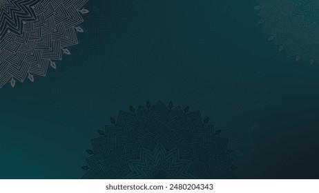Round mandala on dreamy gold gradient background. Translucent mesh pattern in the form of a mandala. Mandala with floral patterns. Pastel Yoga template. Gradient background with round mandala.