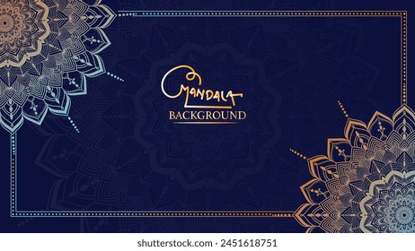 Round mandala on dreamy gradient background. Translucent mesh pattern in the form of a mandala. Mandala with floral patterns. Background Mandala 