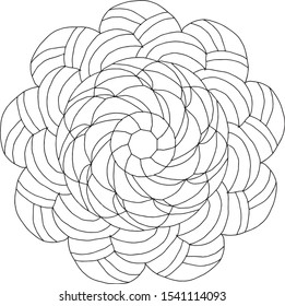 round mandala on a white background