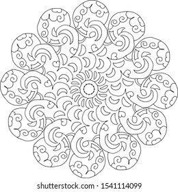 round mandala on a white background