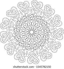 round mandala on a white background