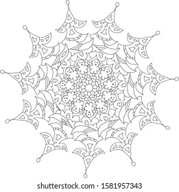 round mandala on a white background