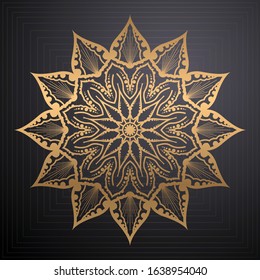Round mandala on white background 