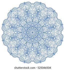 Round Mandala pattern with decorative elements.