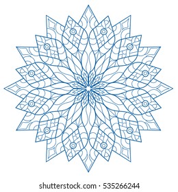 Round Mandala pattern with decorative elements.