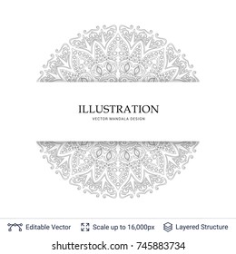 Round mandala pattern. Oriental Islam Arabic Indian moroccan turkish pakistan chinese mystic ottoman motifs. Vector design template